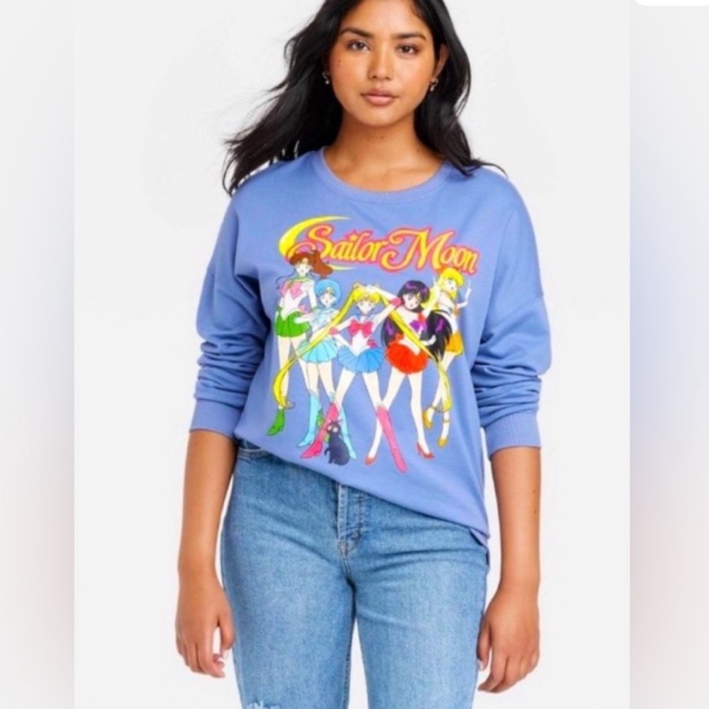 Sailor Moon Graphic Women's blue Sweatshirt